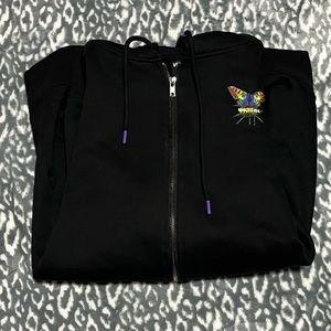 VITRIOL butterfly multicolored zip up